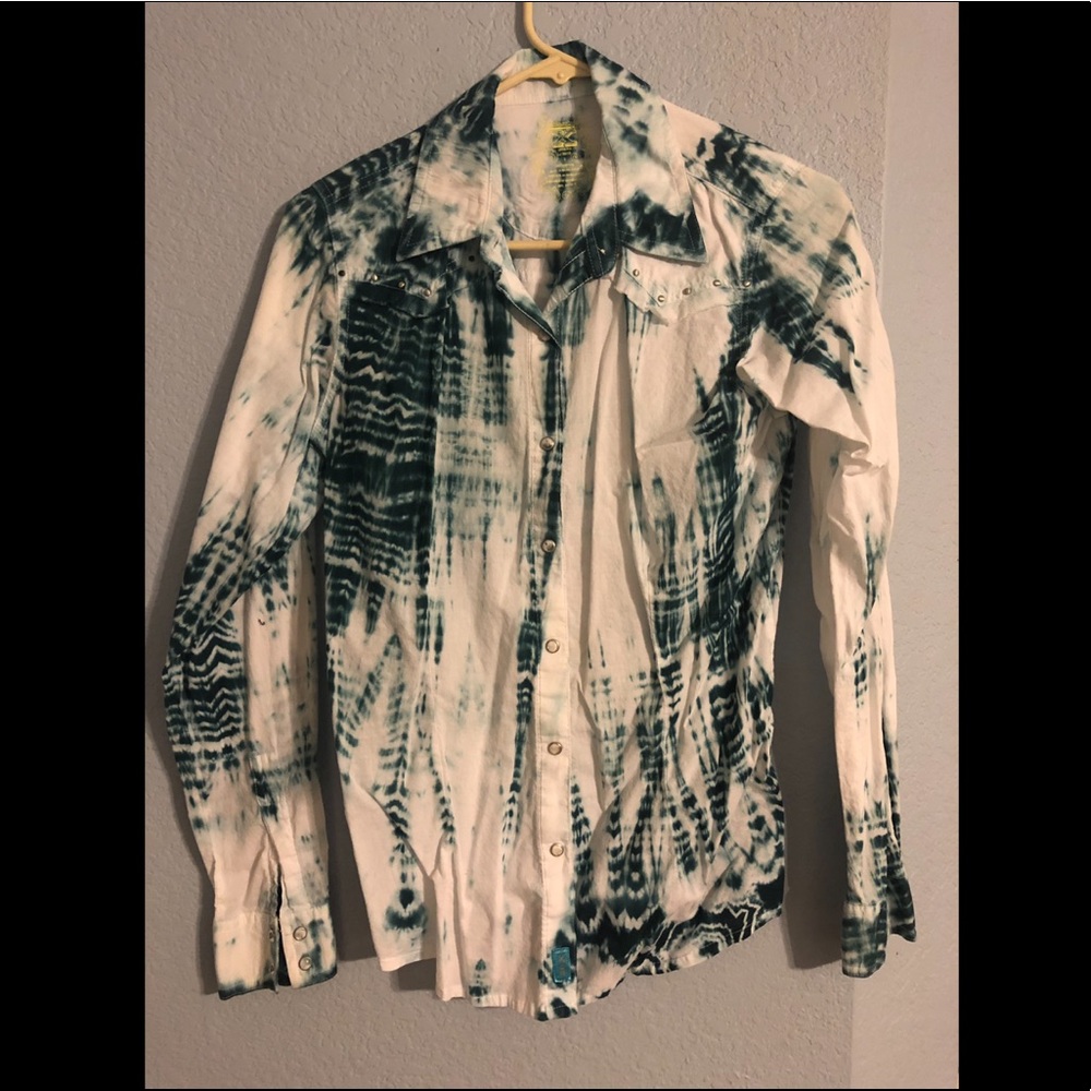 Long Sleeve Tye Dye Button Up
